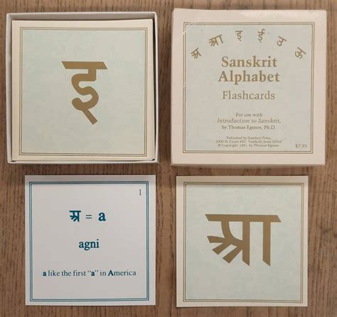 Sanskrit Alphabet Flashcards By Egenes Thomas Frans Melk Antiquariaat