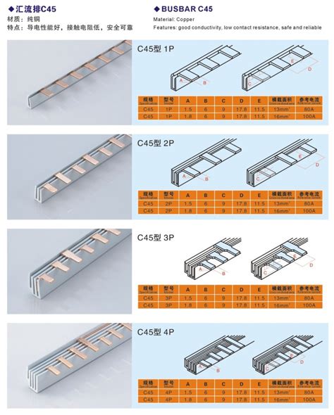 Copper Insulated Busbar Used For Mcb Copper Bus Bar C Mcb Bus Bar