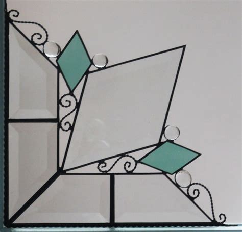 Stained Glass Window Corner Large Diamond Bevel By Glasscorner