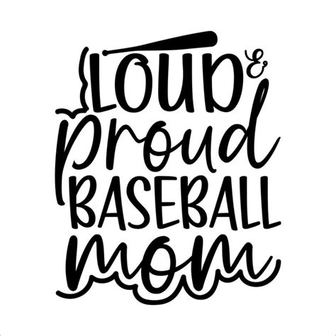 Premium Vector Loud Amp Proud Baseball Mom Svg