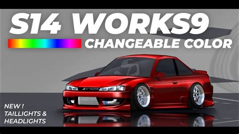 Livery S14 Works9 Changeable Color New Headlights Taillights Fr Legends