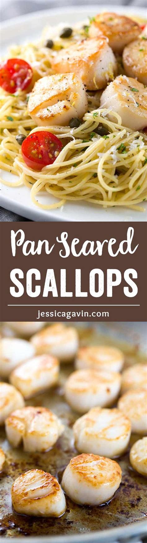 Pan Seared Scallops With Lemon Caper Pasta