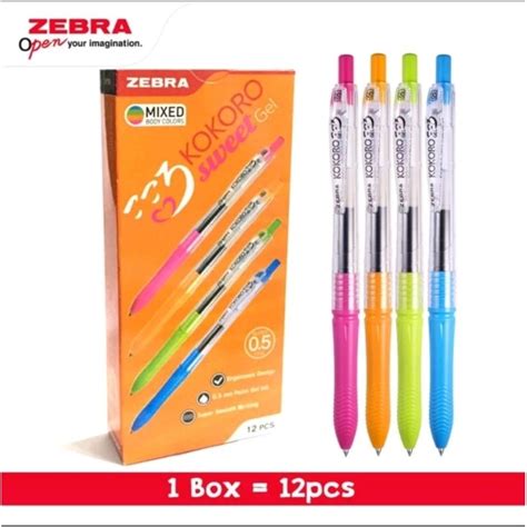 Jual Pulpen Kokoro Zebra Gel Pen Mm Pcs Shopee Indonesia