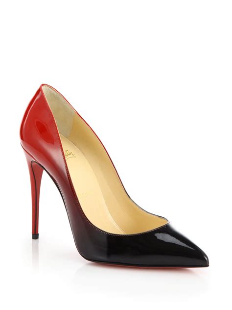 Christian Louboutin Pigalle Ombre Patent Leather Pumps In Black Lyst