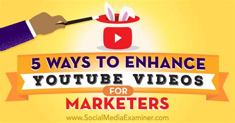 5 Ways To Enhance Youtube Videos For Marketers Social Media Examiner