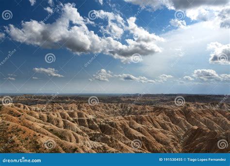 Scenic Views of the Eroded Rock Formations at the Badlands National ...