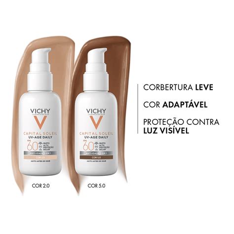 Protetor Solar Facial UV Age Daily Sem Cor FPS 60 Beleza Na Web