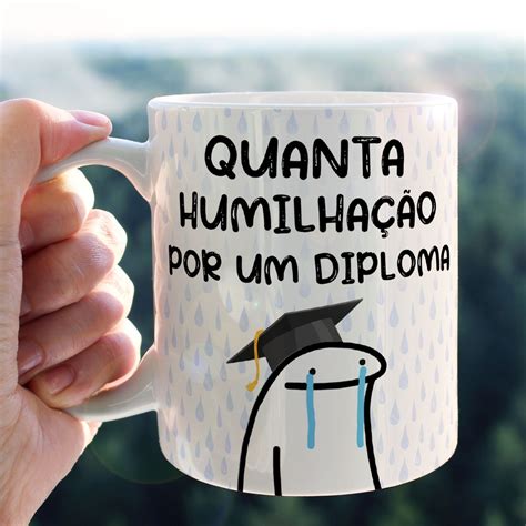 Caneca Porcelana Flork Frases Bento Meme Shopee Brasil