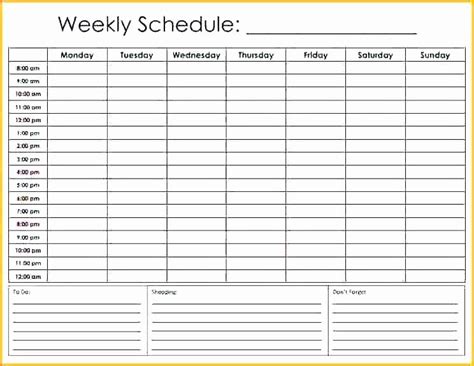 Teacher Schedule Template Excel - Patricia Sinclair's Coloring Pages