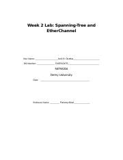 Netw W Lab Template Docx Week Lab Spanning Tree And