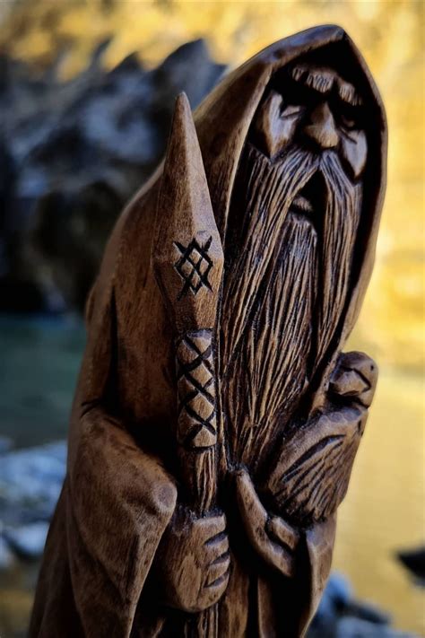 Odin Viking Wood Carving To See The Video Of The Carving Click On The