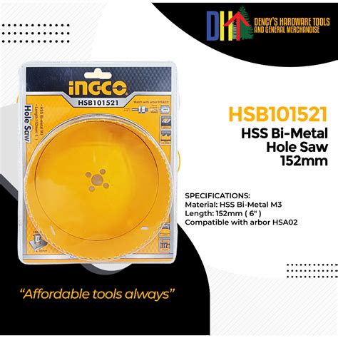 Ingco Hsb Hss Bi Metal Hole Saw Mm Shopee Philippines