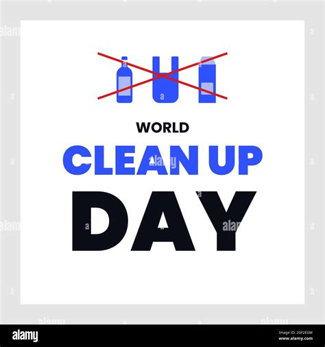 world clean up day cute typography vector for social media, poster and banner with trash ...