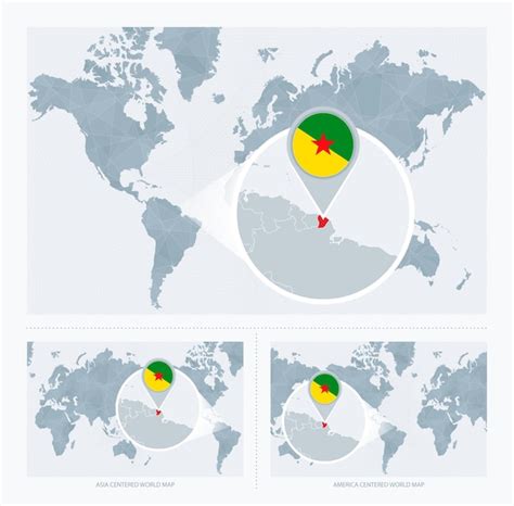 Vergrote Frans Guyana Boven Wereldkaart Versies Van De Wereldkaart