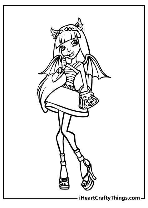 Printable Monster High Draculaura Coloring Pages