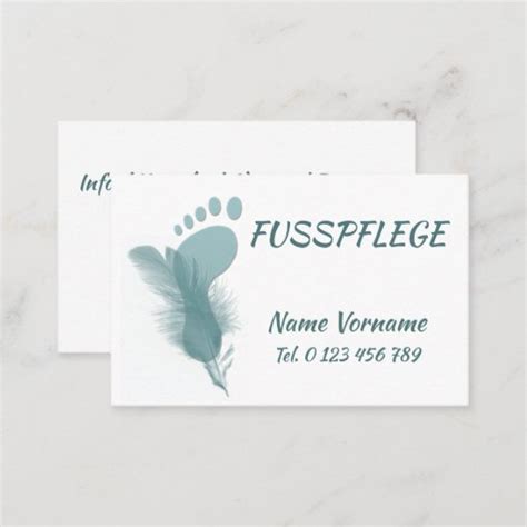 Pedik Re Fusspflege Visitenkarte Zazzle De