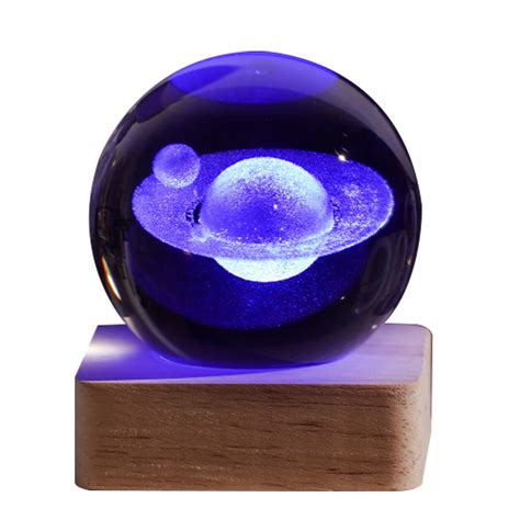 D Galaxy Crystal Ball Lamp Inch Crystal Ball Night Light With