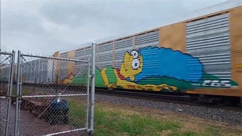 Simpsons Graffiti On The First Csx Train At Painsville Depot Trains