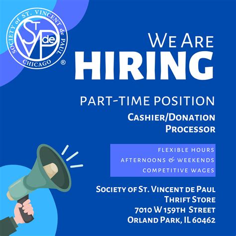 Society Of St Vincent De Paul Thrift Store In Orland Park Is HIRING