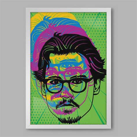 Quadro Ator Cinema Johnny Depp Pop Art Submarino