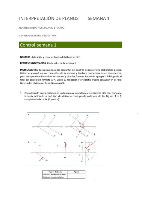 Tara semana 1 interpretacion de planos INTERPRETACIÓN DE PLANOS