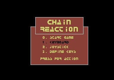 Screenshot Of Chain Reaction Commodore 64 1987 MobyGames