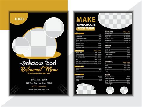 Modern Restaurant Menu Design Template For Fast Food 47579046 Vector