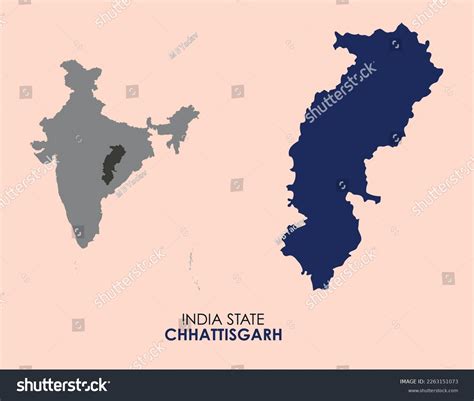 Map Of Chhattisgarh Map Of Chhattisgarh With Royalty Free Stock