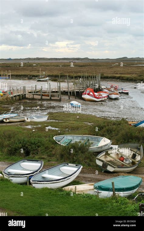 Boats At Morston Quay On The North Norfolk Coast Uk Stock Photo Alamy