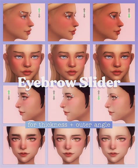 Eyebrow Slider Miiko On Patreon Sims 4 Cc Eyes Sims 4 Cc Makeup The Sims 4 Skin