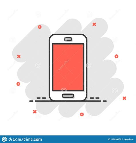 ícone De Tela Em Branco Do Smartphone Em Estilo Cômico Ilustração Do