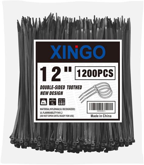 Amazon Xingo Inch Black Zip Ties Double Sided Toothed Pcs