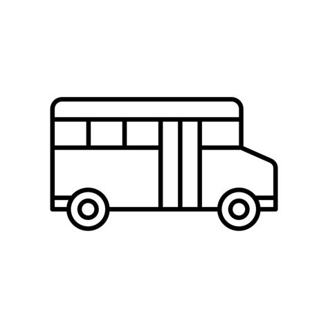 School Bus Outline Icon 12804773 Vector Art At Vecteezy