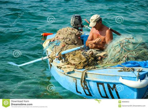 Fisherman In Boat Editorial Photography Image Of Fishery 96908652