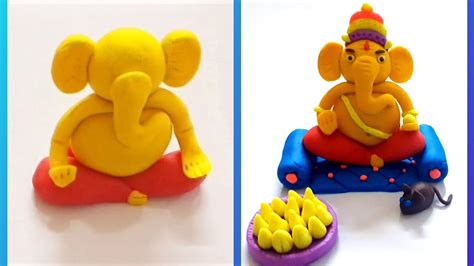 Making Ganesha From Clay Step By Step Homemade Ganeshji Eco