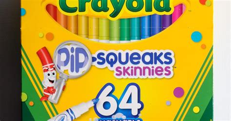 Crayola 64 Count Pip Squeak Skinnies What S Inside The Box Jenny S Crayon Collection