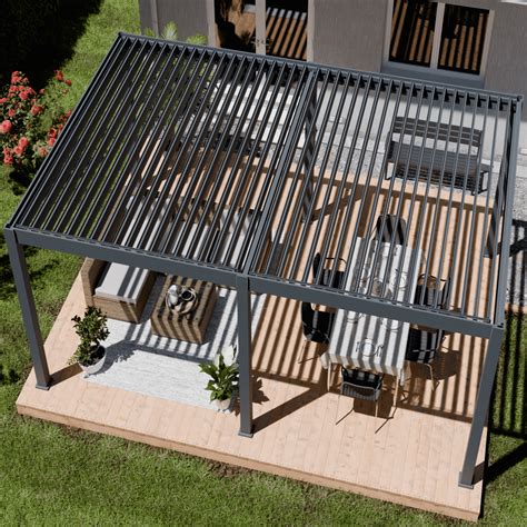 Pergola Bioclimatique motorisée ELMO Ombréa autoportante 4x6M