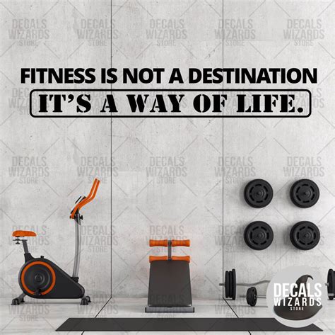 Gym Wall Decal Motivational Gym Wall Quote Workout Wall Etsy