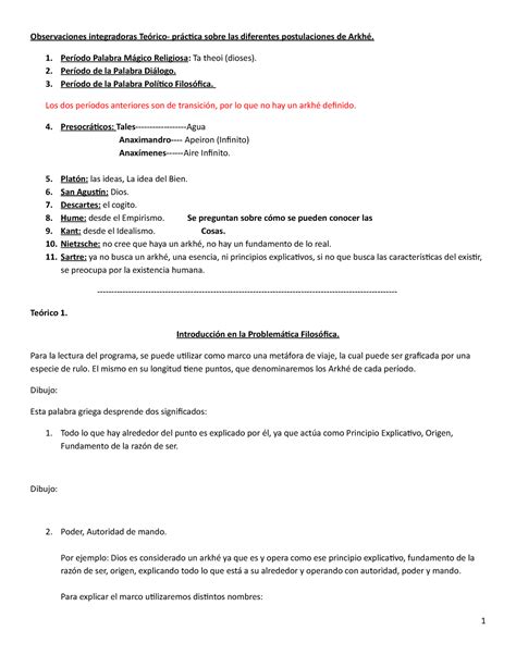 Resumen Problematica Filosofica Observaciones Integradoras Sobre Las