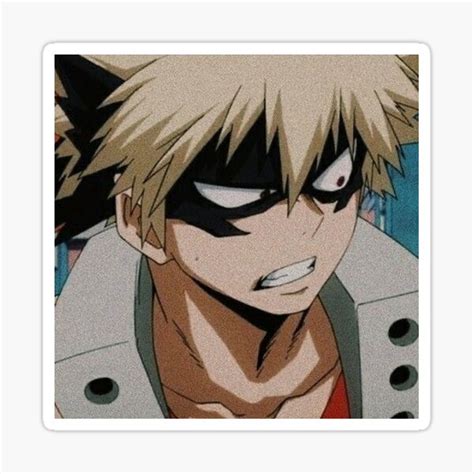 "Angry Bakugo " Sticker by StickyWeebs | Redbubble