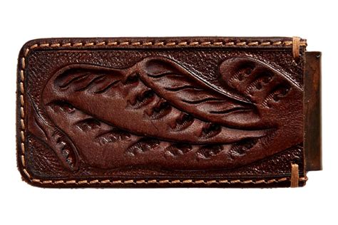 Tooled-Leather Money Clip - MILWORKS