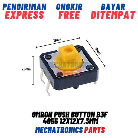 Omron Push Button B F X X Mm Tactile Tact Switch Yellow Cap