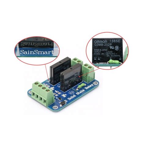 SainSmart 2 Channel 5V Solid State Relay Module Board OMRON SSR AVR DSP