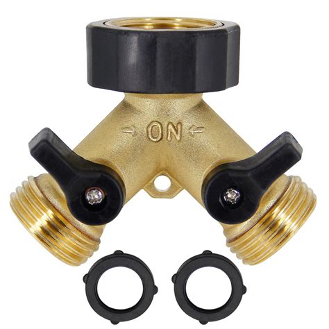 Lifynste 2 Way Brass Hose Splitter 3 4 Brass Hose Connectors Y