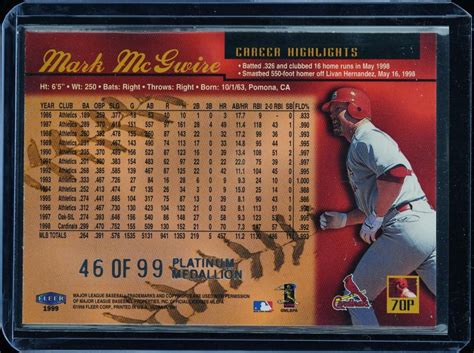 Mint Vault Msv Fleer Ultra Mark Mcgwire