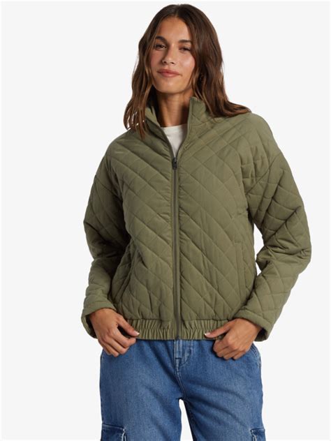 Path To Paradise Quilted Zip Up Jacket For Women Quiksilver