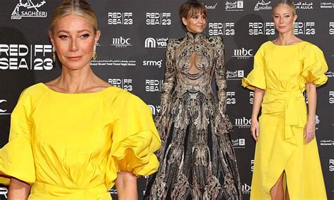 Gwyneth Paltrow Catches In The Eye In Bright Yellow Dress While Halle