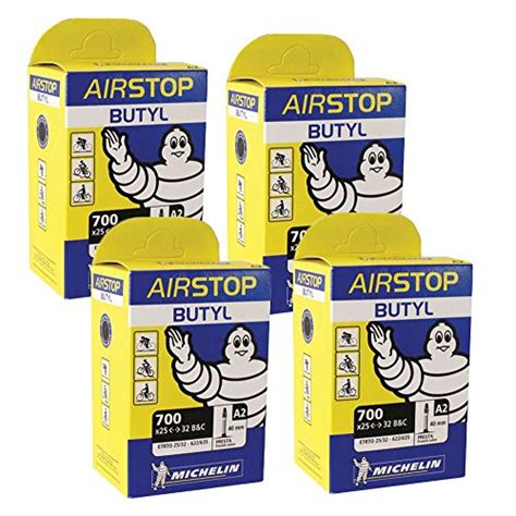 Buy 4 X Michelin Road Bike Airstop Inner Tube 40mm Presta Valve 700 X