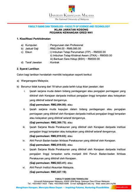 Iklan Jawatan Universiti Kebangsaan Malaysia UKM Jobs Hub