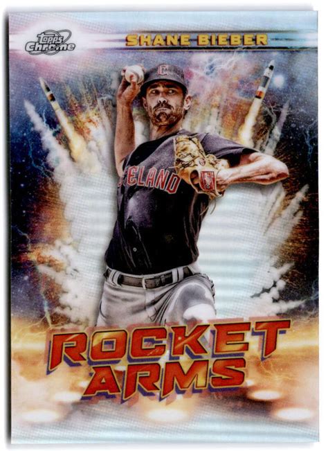 2022 Topps Cosmic Chrome Rocket Arms Holo RA 7 Shane Bieber Guardians